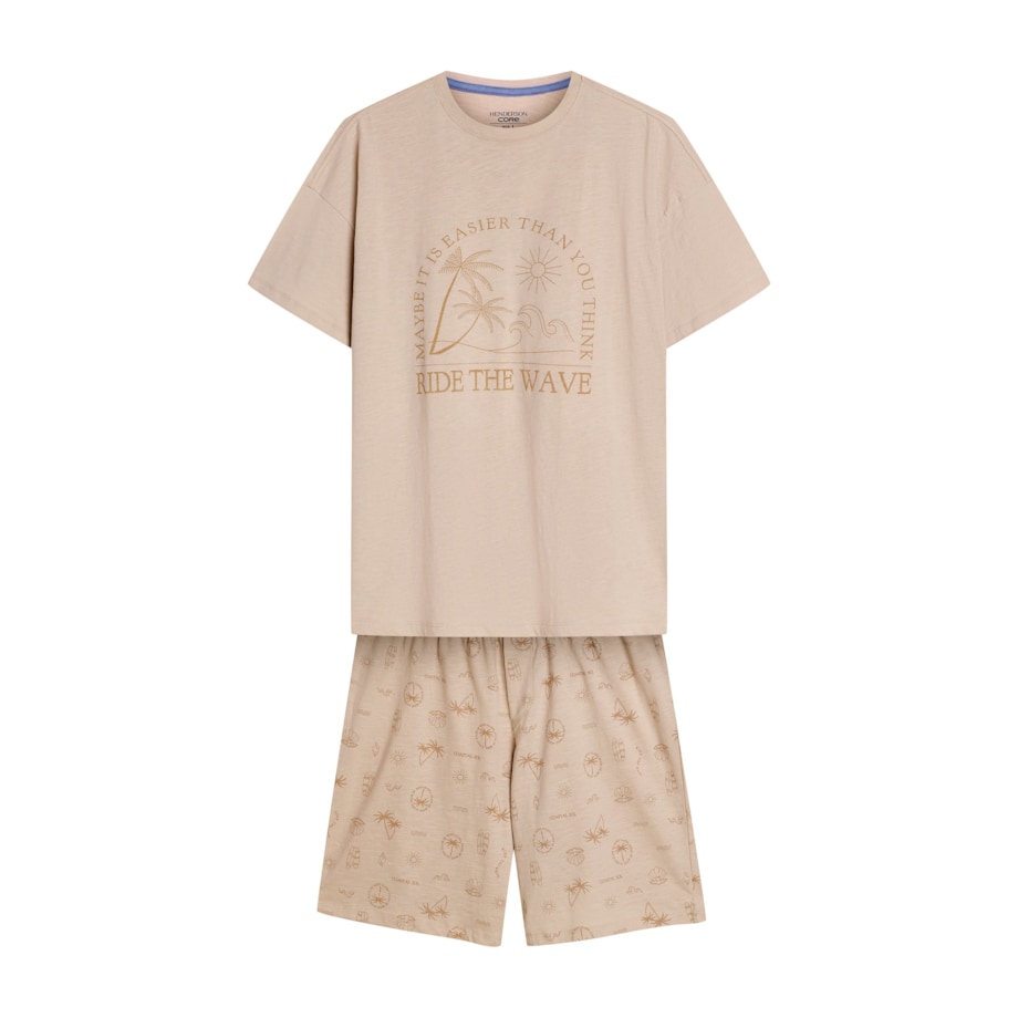 Piżama Sand 42604 -02X Piaskowy, XL