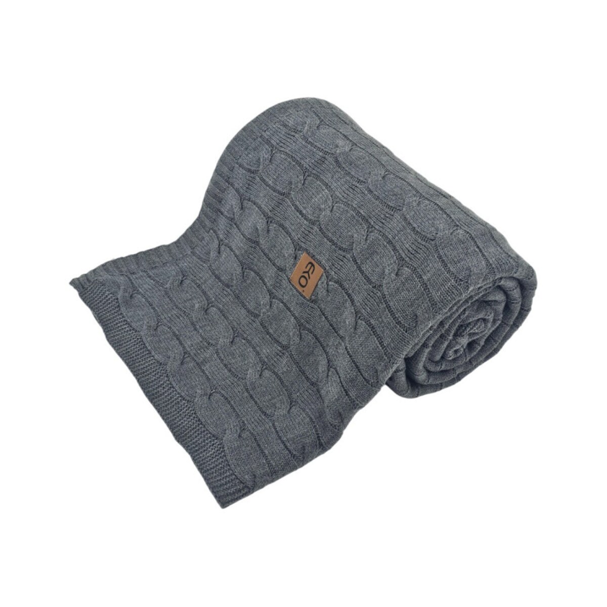 Koc dzianinowy kaszmir 200x220 cm – VERONA200 ANTHRACITE