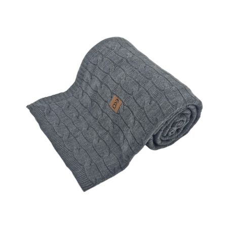 Koc dzianinowy kaszmir 200x220 cm – VERONA200 ANTHRACITE