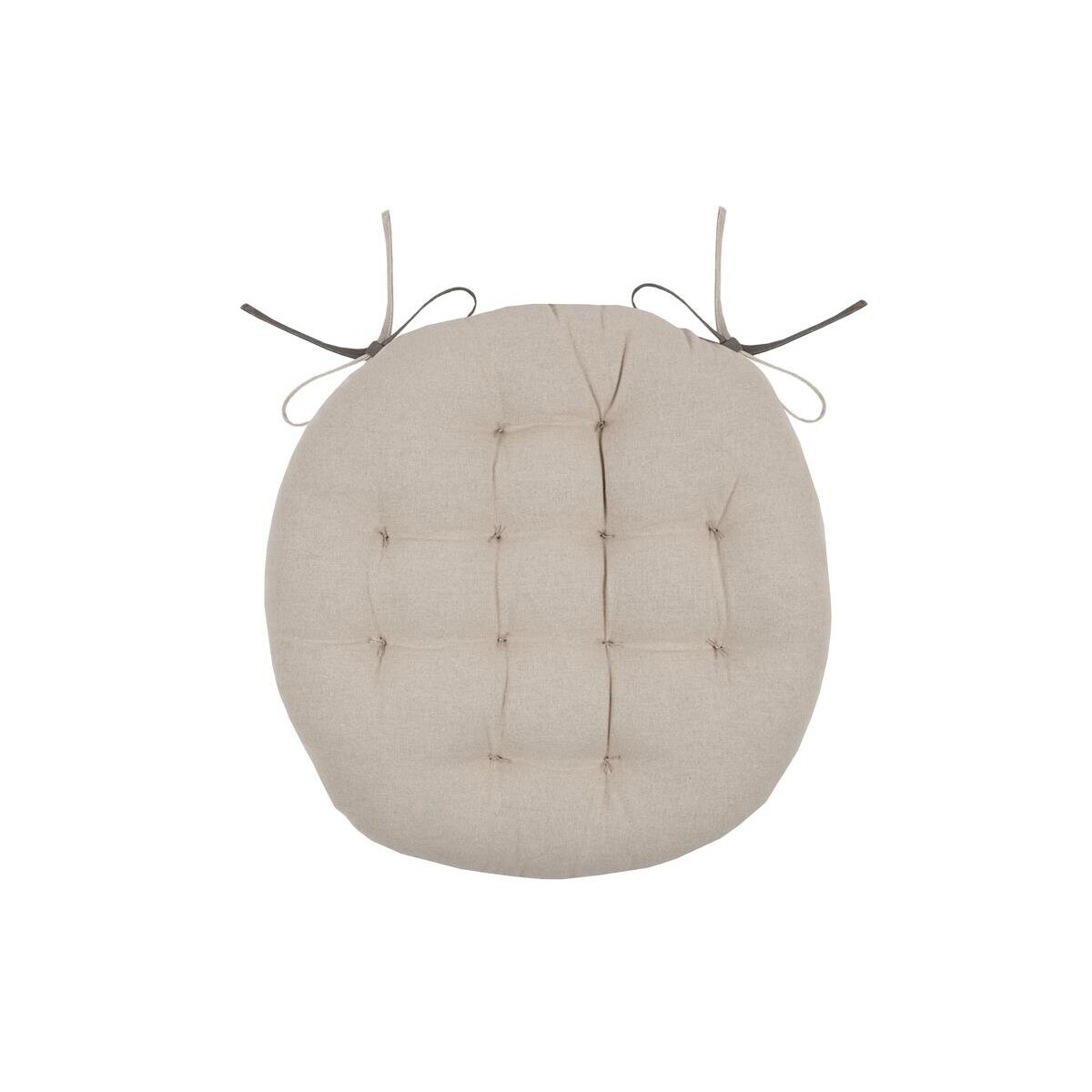 Poduszka na krzesło okrągła DUO, wiązana, 100% bawełny, Ø 38 cm