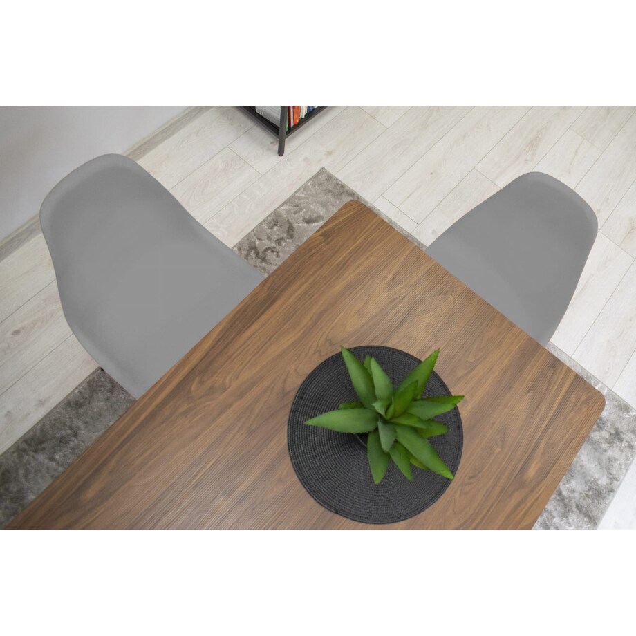 Krzesło Do Jadalni Kuchni Salonu Osaka Szare / Nogi Czarne X 2