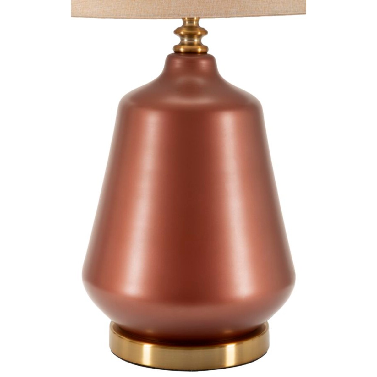Lampa stołowa Rosenthal - C, kolor brązowy i złoty, szkło i żelazo, 35,5 x 35,5 x 65 cm, 1 x E27, styl glamour, do salonu i sypialni, Mauro Ferretti