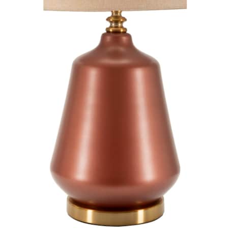 Lampa stołowa Rosenthal - C, kolor brązowy i złoty, szkło i żelazo, 35,5 x 35,5 x 65 cm, 1 x E27, styl glamour, do salonu i sypialni, Mauro Ferretti