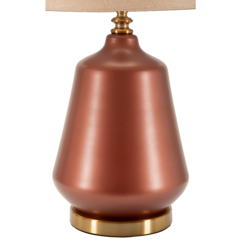 Lampa stołowa Rosenthal - C, kolor brązowy i złoty, szkło i żelazo, 35,5 x 35,5 x 65 cm, 1 x E27, styl glamour, do salonu i sypialni, Mauro Ferretti
