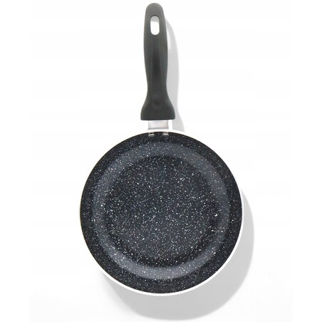 Patelnia Granitowa Pokrywka 30 Cm Plaster Miodu Indukcja Gaz 2.8L Wysoka 5.5