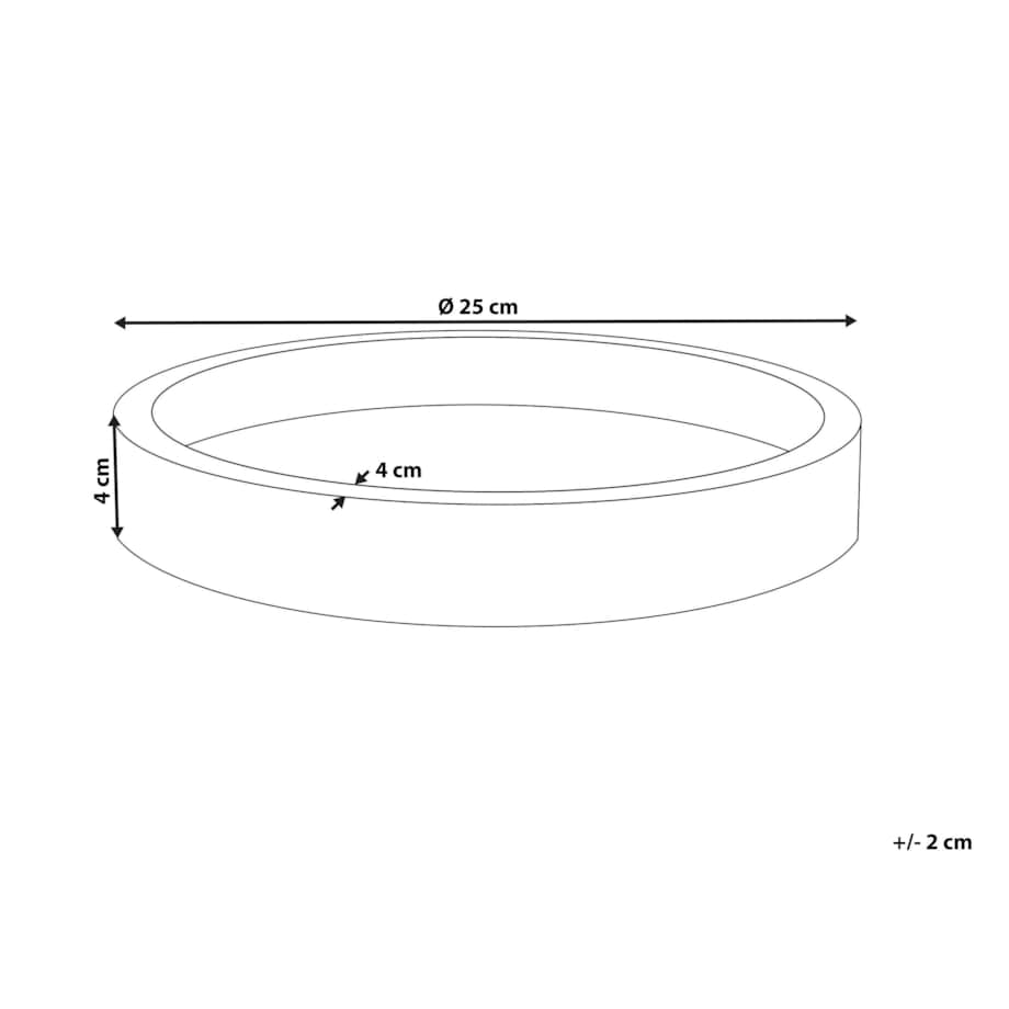 Taca dekoracyjna marmurowa beżowa ITEA