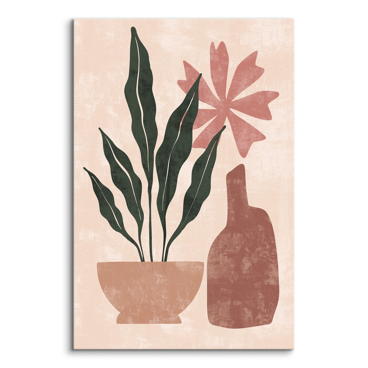 Obraz Palma W Doniczce W Sty;u Boho 30x40cm