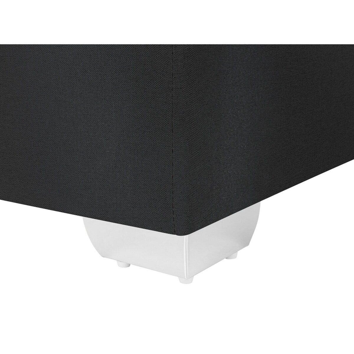 Łóżko kontynentalne tapicerowane 160 x 200 cm czarne PRESIDENT