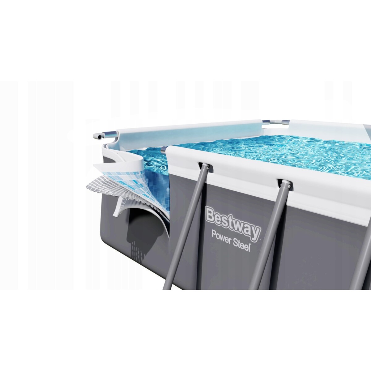 Basen stelażowy ogrodowy 404x201x100 cm Bestway zestaw z pompą 11w1