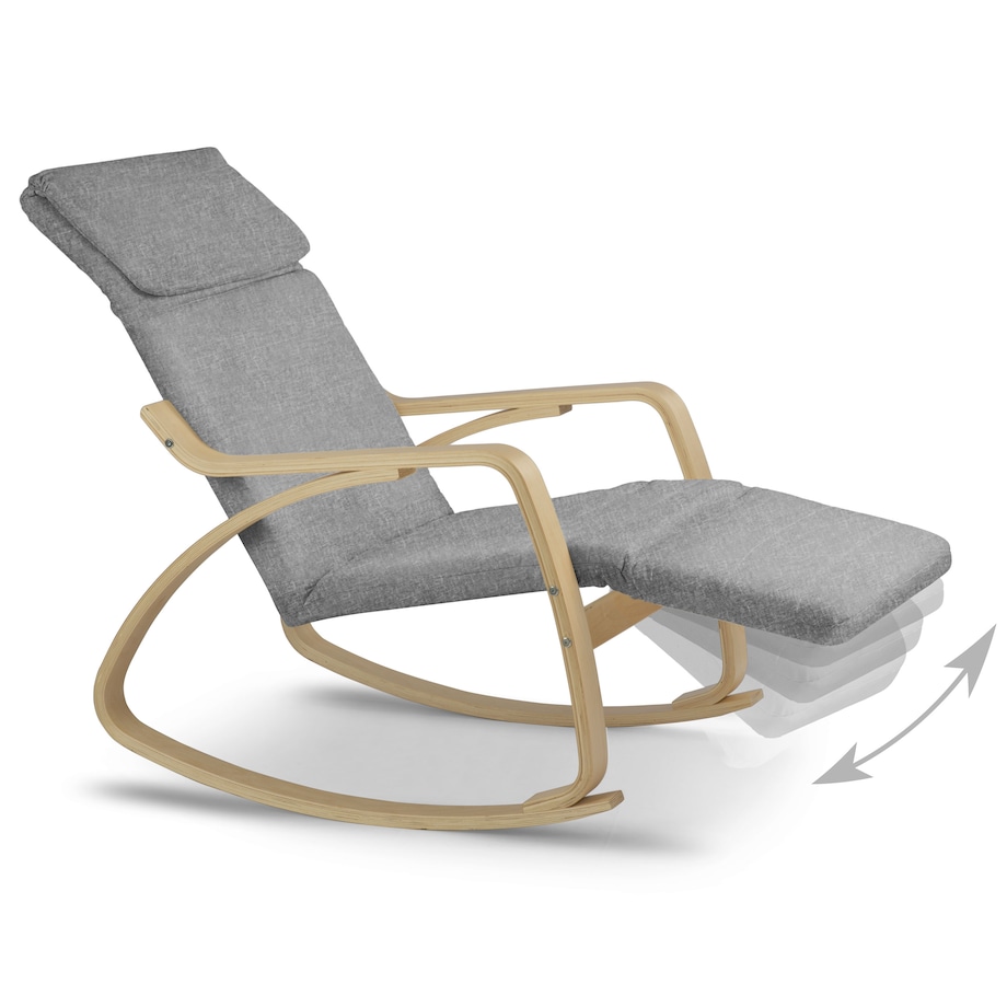 Fotel bujany na biegunach wypoczynkowy drewniany Sofotel Suzi