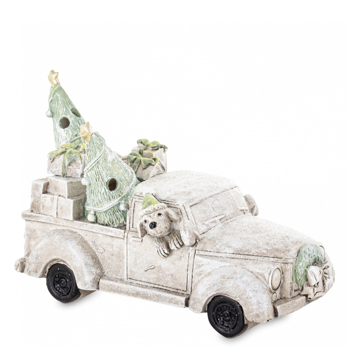 Dekoracja - samochód LED 10,5x15x8 cm CAMION-3 miś kierowcą