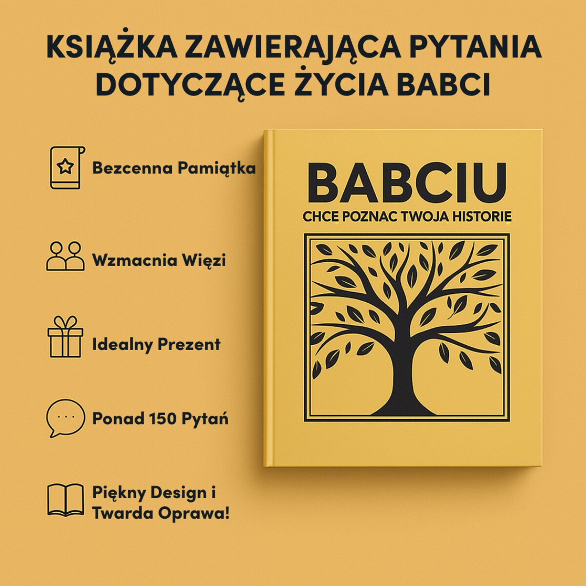 BABCIU chcę poznać Twoją historię - Książka na Pokolenia