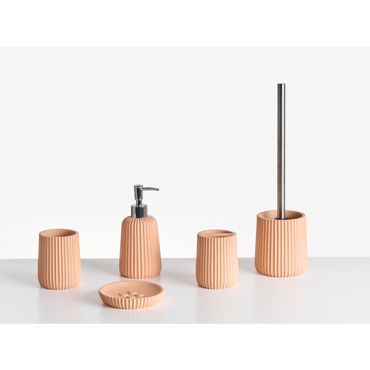 Zestaw akcesoriów łazienkowych 5 elementów POZUZO Pomarańczowy