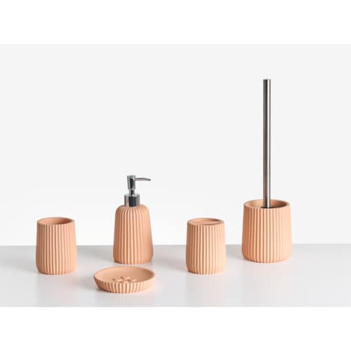 Zestaw akcesoriów łazienkowych 5 elementów POZUZO Pomarańczowy