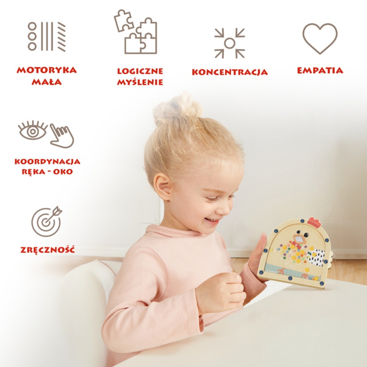 Nakarm kurę - zabawka zręcznościowa dla dzieci 36 mies.+ Top Bright