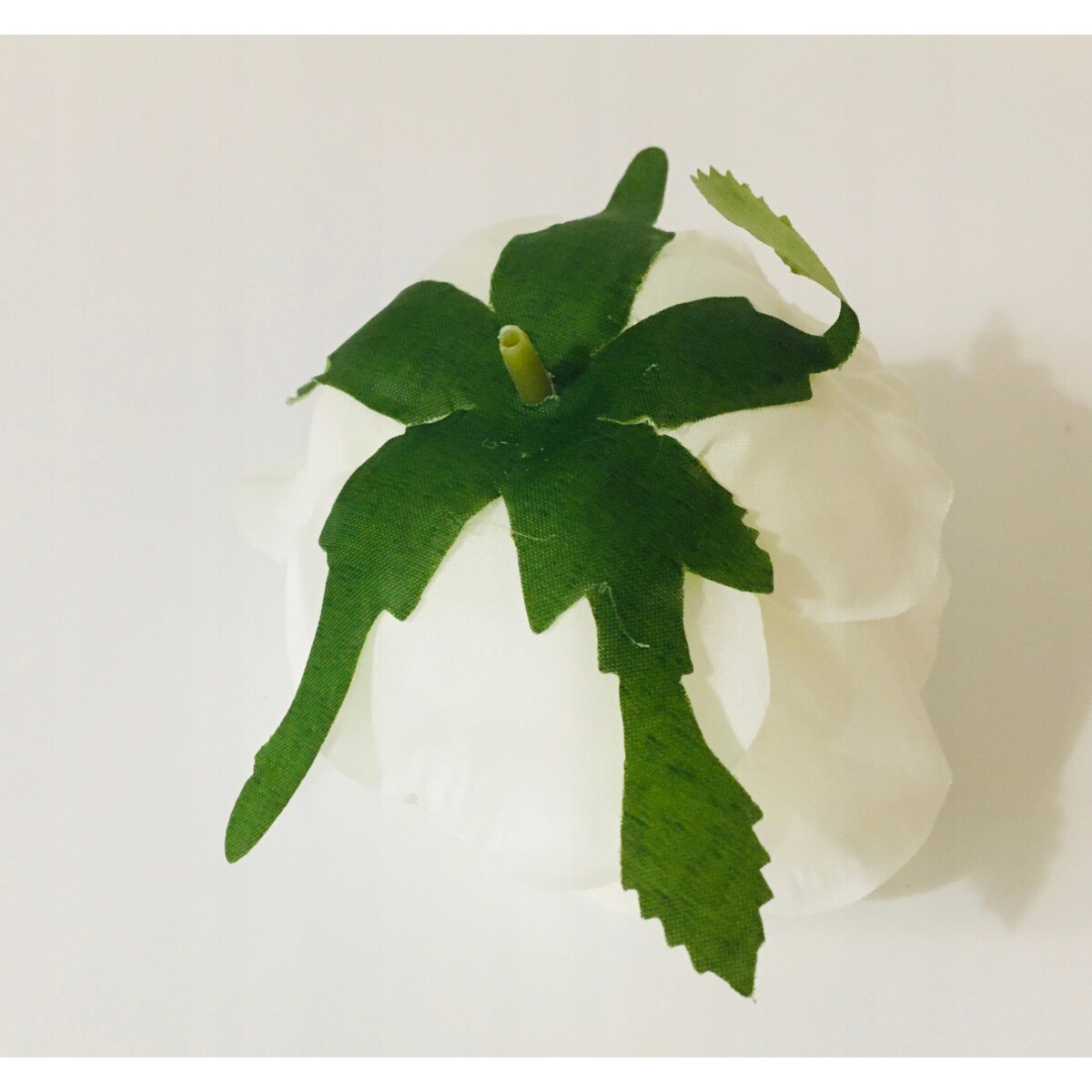 6x Róża sztuczna wyrobowa do wiązanek główka pąk cmentarz kwiaty BIAŁA duża