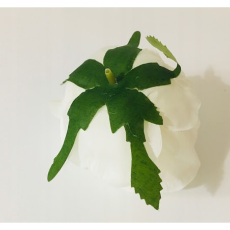 6x Róża sztuczna wyrobowa do wiązanek główka pąk cmentarz kwiaty BIAŁA duża