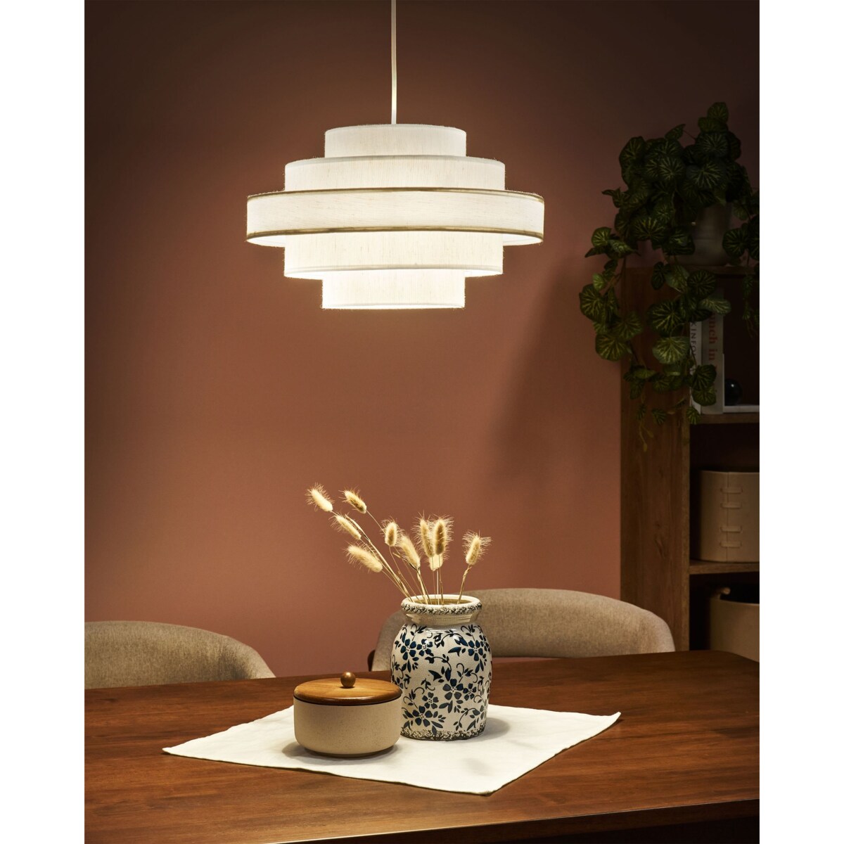 Lampa wisząca EREBATO Len Złamana biel