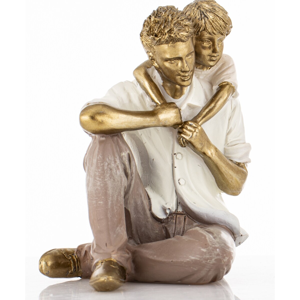 Dekoracja - ceramiczna figurka królika 32x13x13 cm srebrna