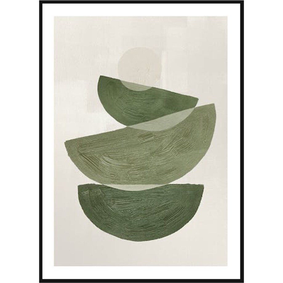 Poster Story, Plakat, Obraz - Zielone Kształty No2, wymiary 30 x 42 cm