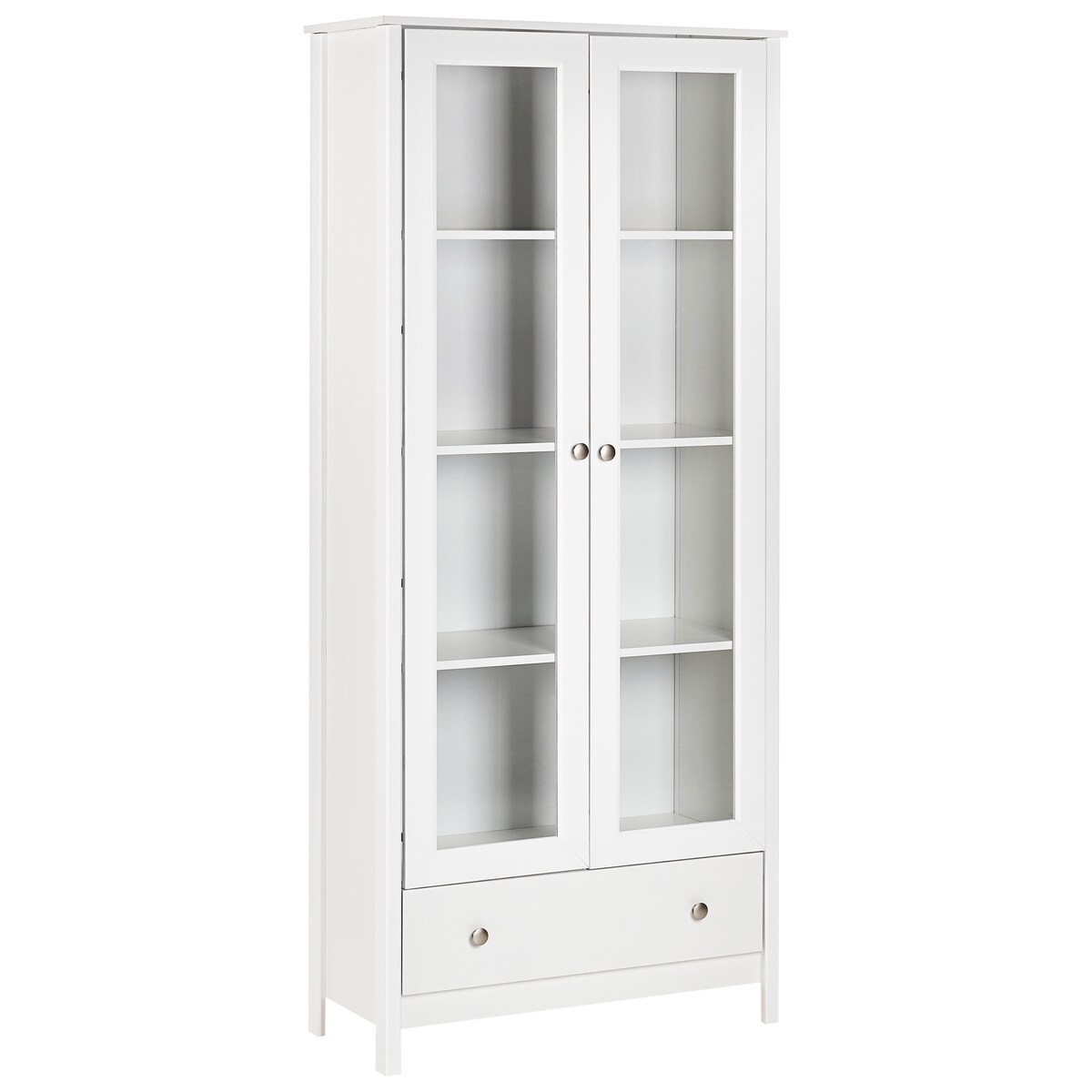 Witryna ze szklaną gablotą NORNALUP 80 cm Biały