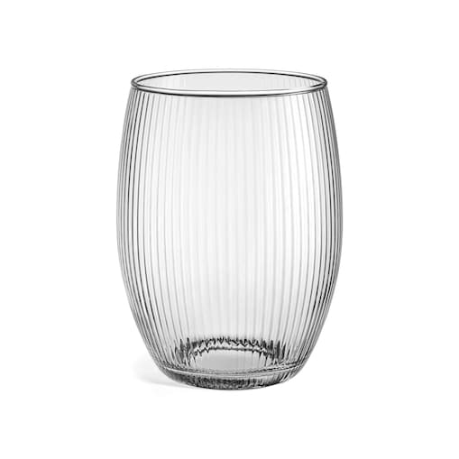 Wazon szklany prążkowany Lyra 19.8 cm