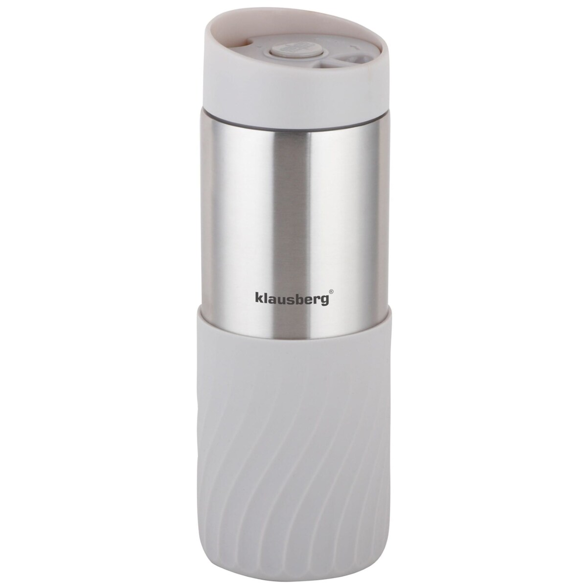 Kubek termiczny 400ml stal nierdzewna 18/8 KLAUSBERG beżowy