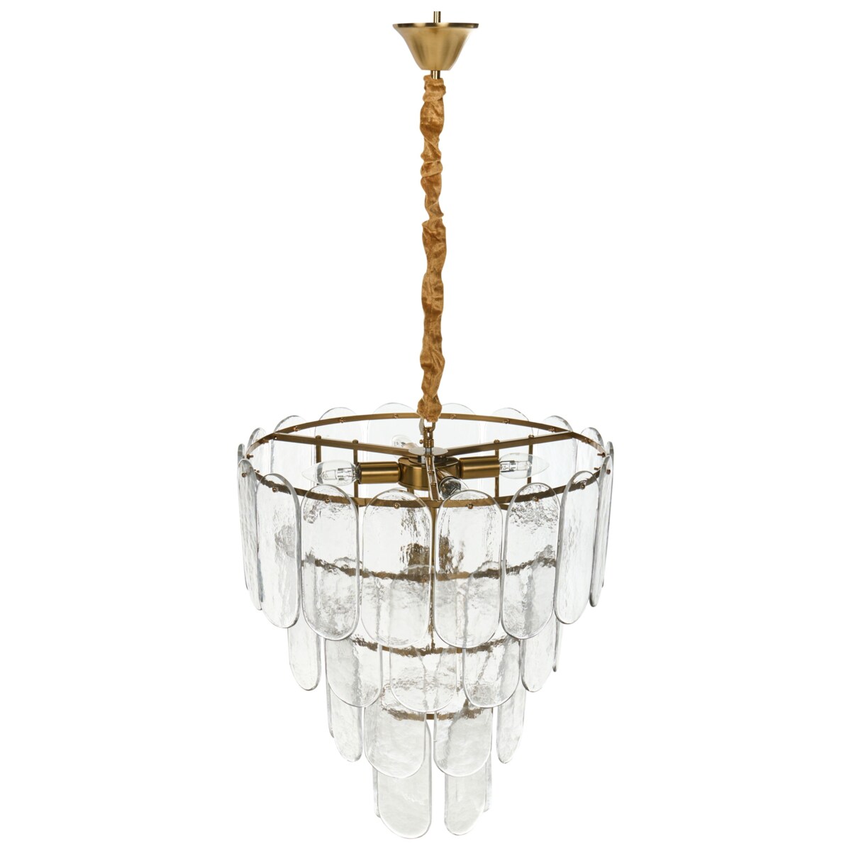 Żyrandol CARAVELI Szkło Mosiężny