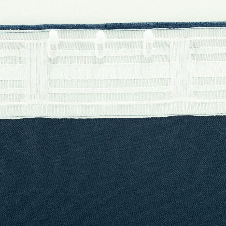 Zasłona BASIC na taśmie marszczącej 140x260 cm niebieski szenil 1 szt. 140x260