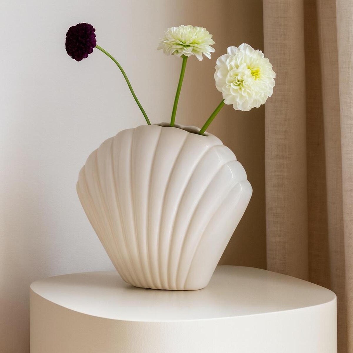 Wazon dekoracyjny w kształcie muszli, 22 cm