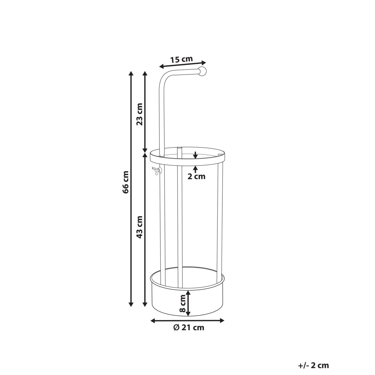 Stojak na parasole czarny MONNAIE