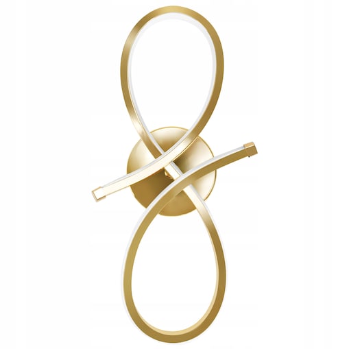 Lampa Ścienna Kinkiet Designerski Gold Led Złoty
