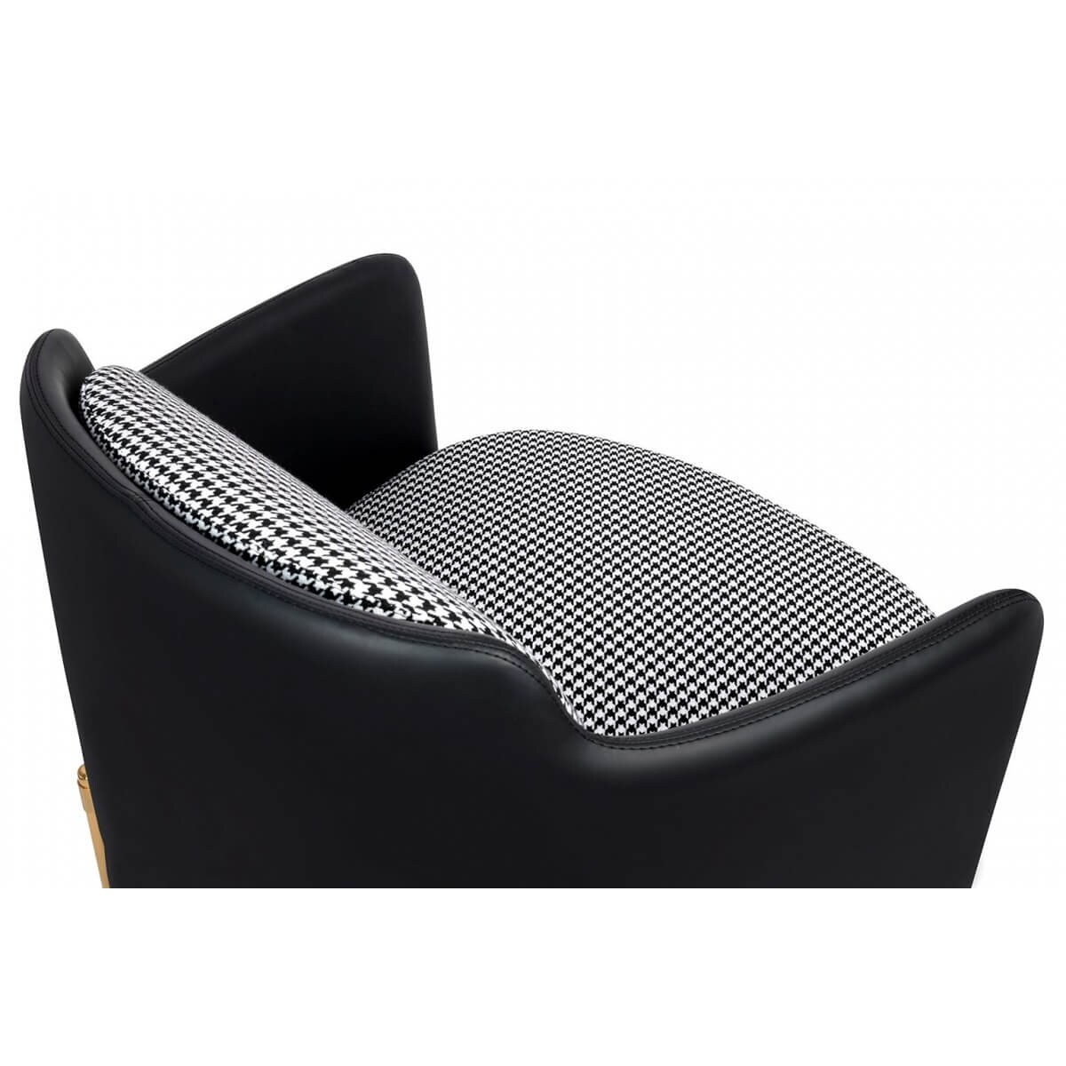 Salonowy fotel wypoczynkowy Venice ze złotą podstawą, King Home