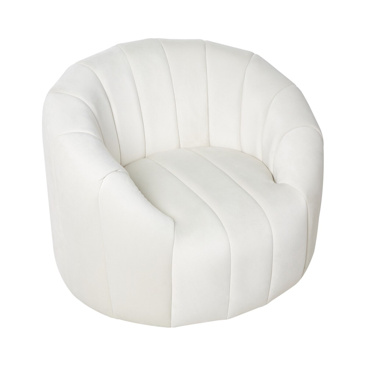 Fotel MALUNG Welur Złamana biel