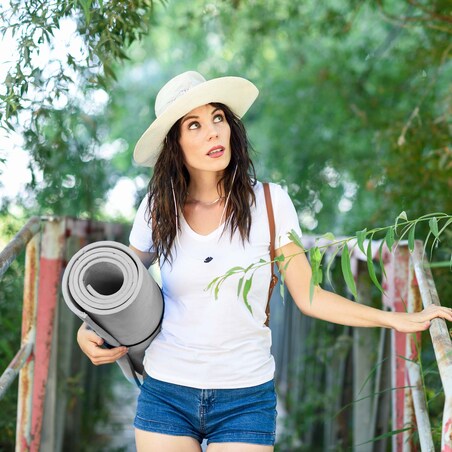 Karimata Składana Materac Turystyczny Mata Kempingowa 180X50 Cm Szara