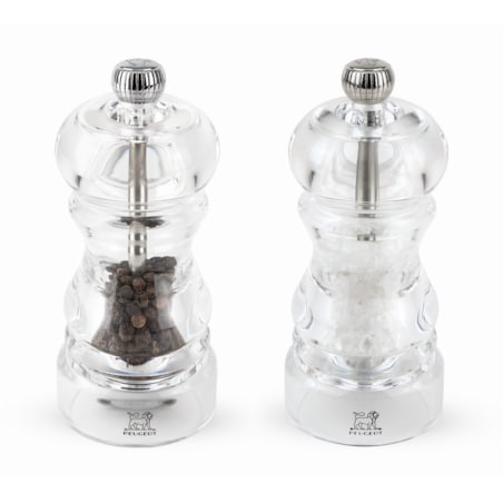 Peugeot NANCY Zestaw młynków do soli i pieprzu 12 cm akryl