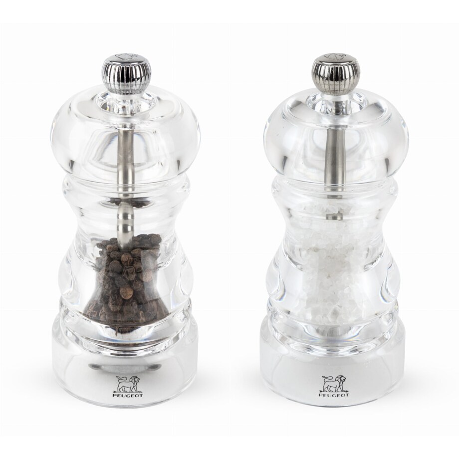 Peugeot NANCY Zestaw młynków do soli i pieprzu 12 cm akryl