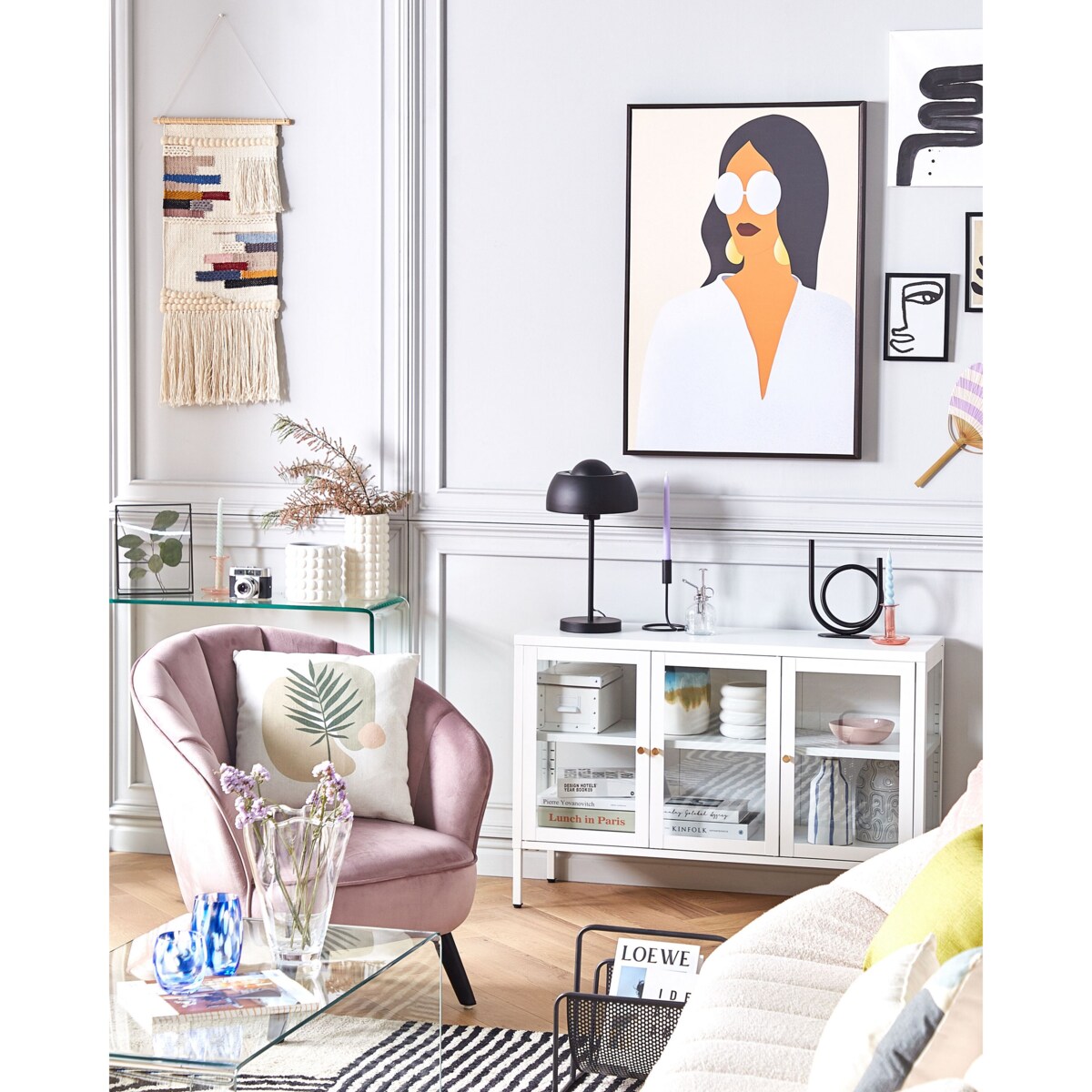 Lampa stołowa metalowa czarna SENETTE