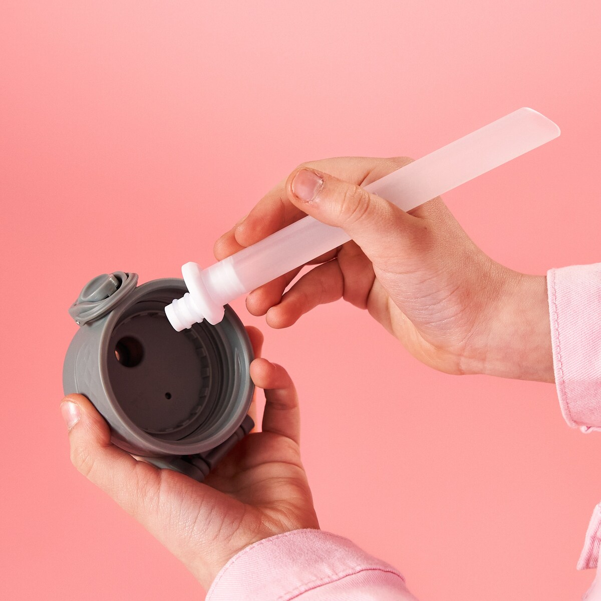 Butelka ze słomką ION8 I8RF350GRYXS Grey