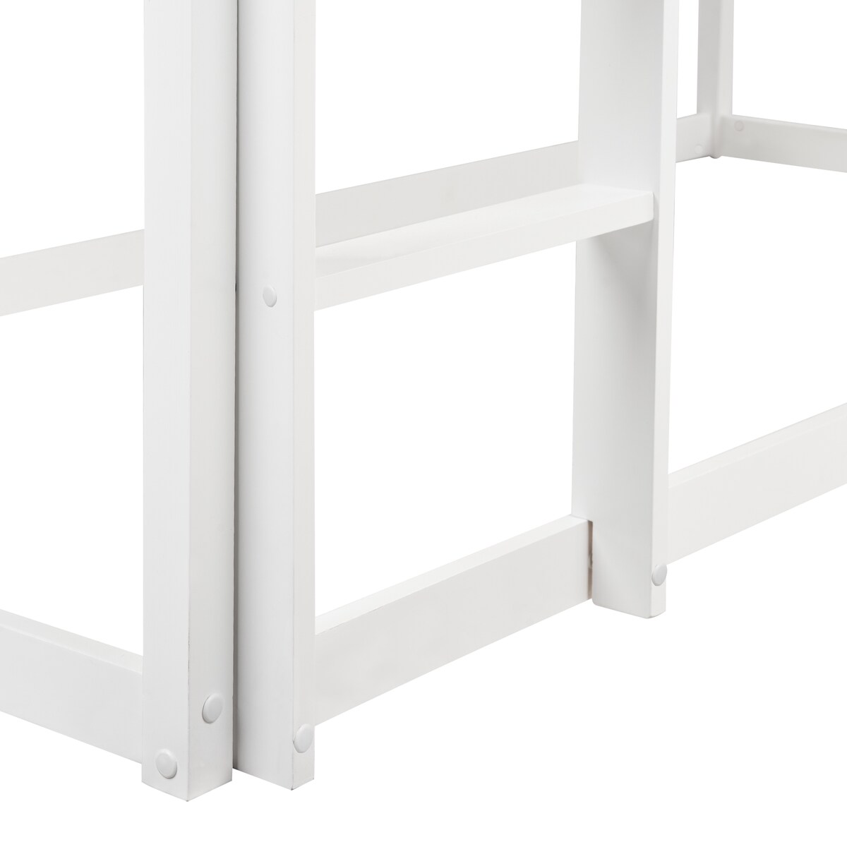 Łóżko na antresoli Domek Drewno sosnowe DIENNE 90 x 200 cm Biały