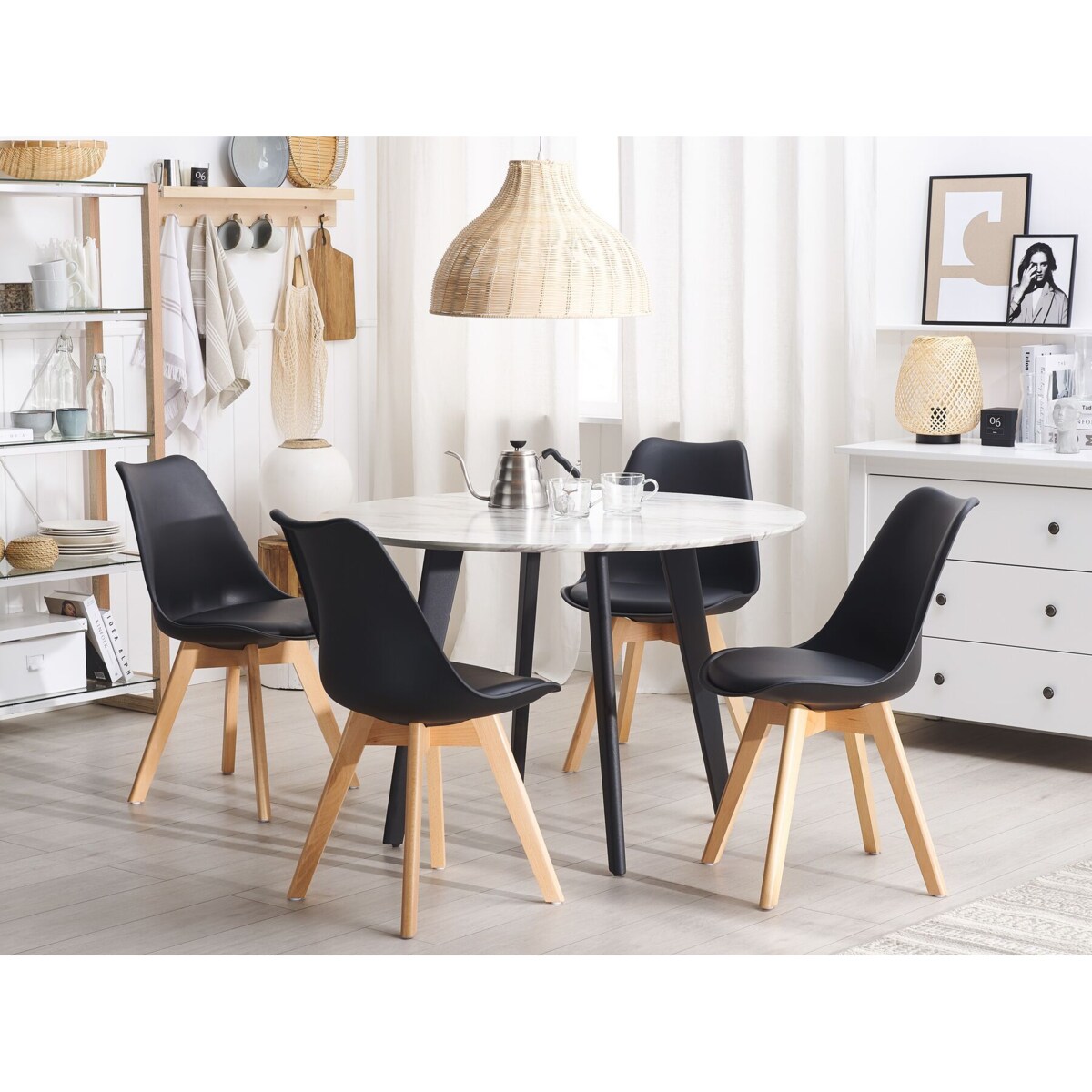 Zestaw 2 krzeseł do jadalni czarny DAKOTA II