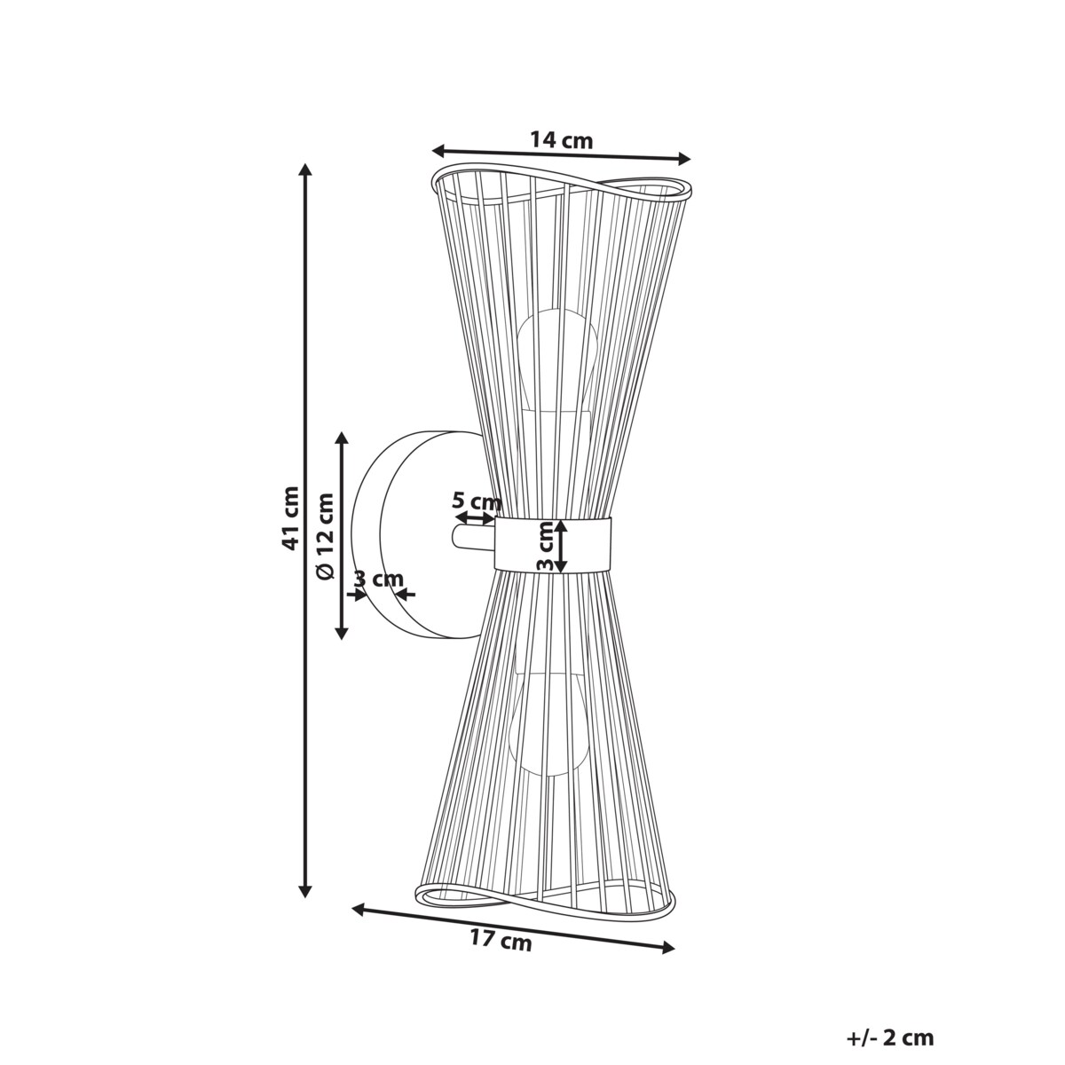 Lampa ścienna PARADA Metal Czarny