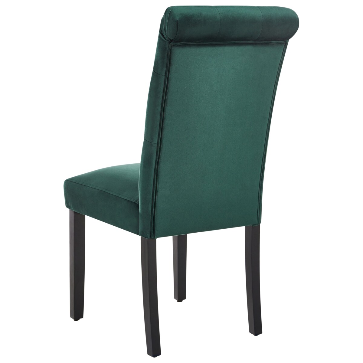 Zestaw 2 krzeseł VELVA Welur Ciemnozielony