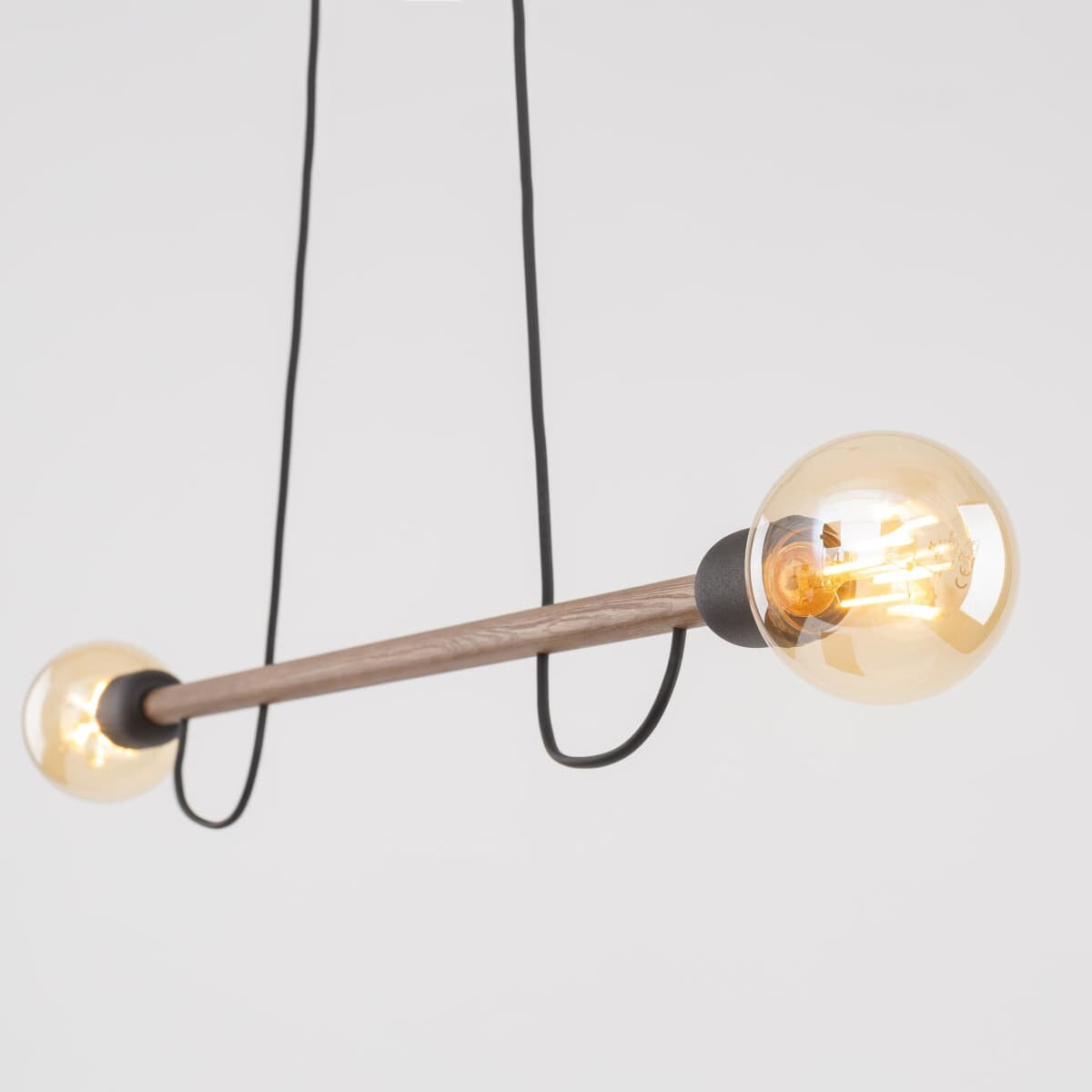 Podwójna lampa wisząca loft Helix 4948 TK Lighting drewniana czarna