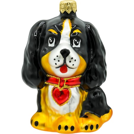 Bombka choinkowa - Berneńczyk z czerwoną kokardką