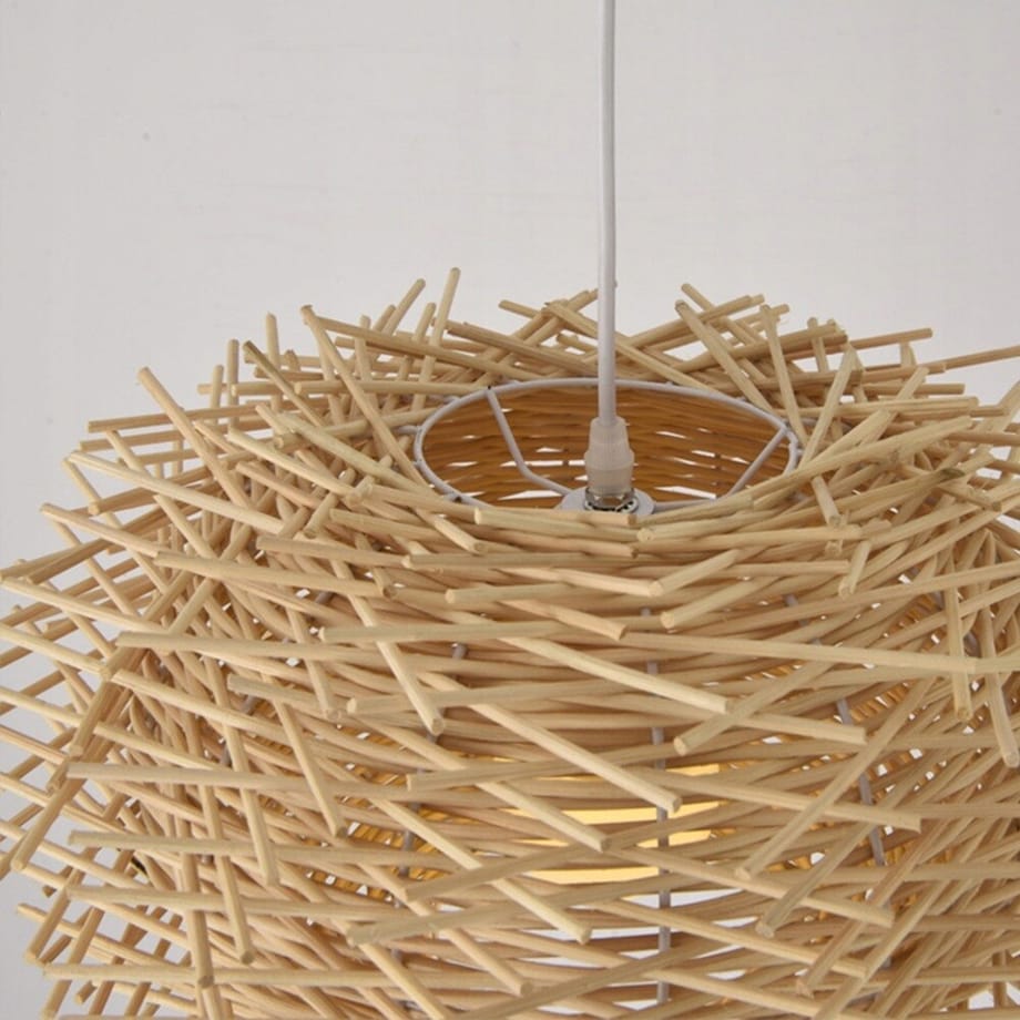Lampa Wisząca Naturalna Boho Bambusowa Gniazdo