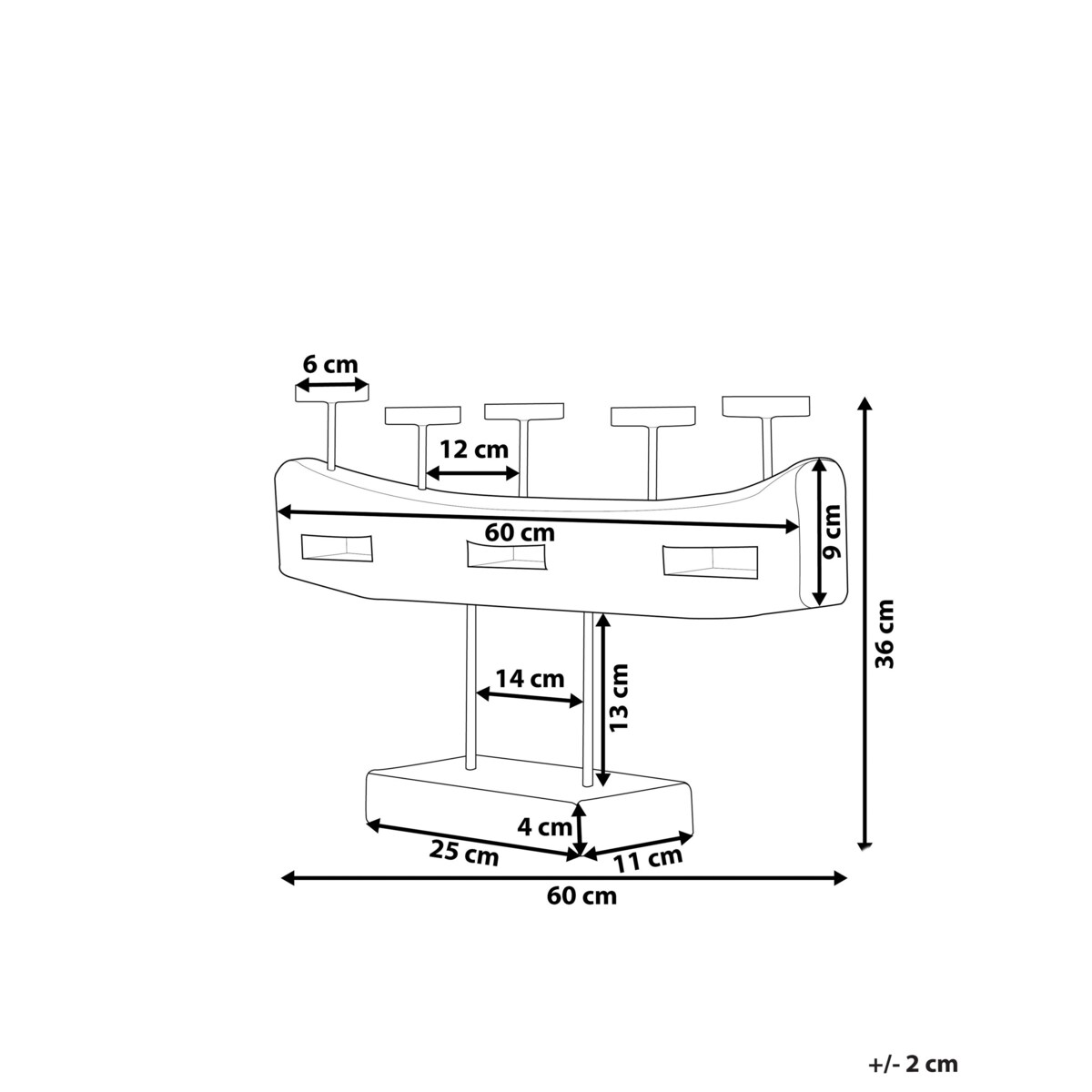 Świecznik drewniany 36 cm GUATEMALA