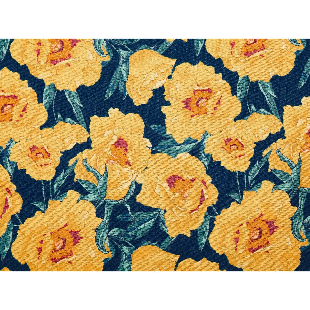 Zestaw 2 tkanin leżakowych wzór w kwiaty żółty ANZIO / AVELLINO