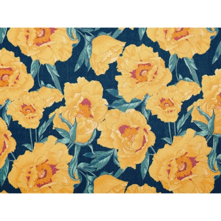 Zestaw 2 tkanin leżakowych wzór w kwiaty żółty ANZIO / AVELLINO