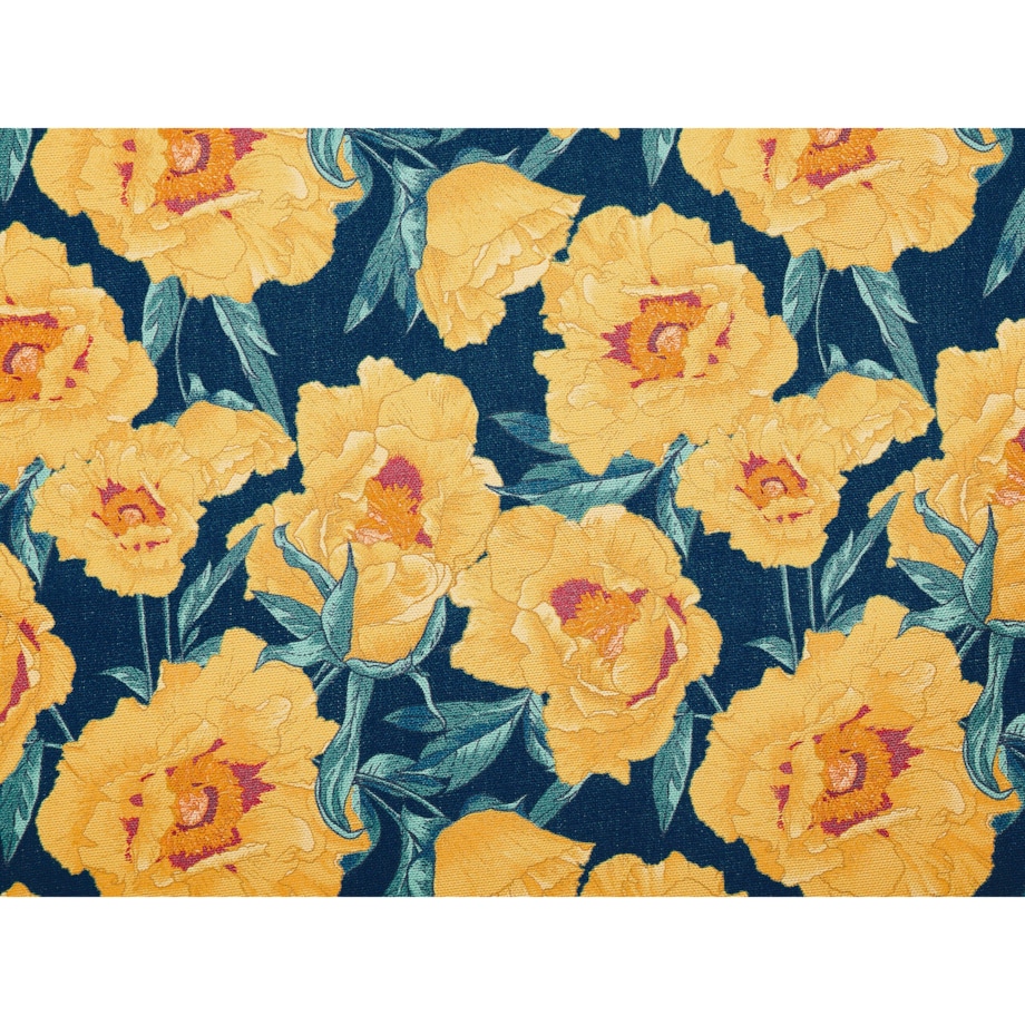 Zestaw 2 tkanin leżakowych wzór w kwiaty żółty ANZIO / AVELLINO